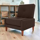 Poltrona Para Descanso Mael Suede Marom