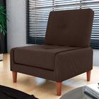 Poltrona Para Descanso Mael Suede Marom