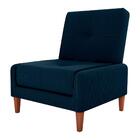 Poltrona Para Descanso Quin Suede Azul