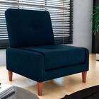 Poltrona Para Descanso Quin Suede Azul