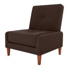 Poltrona Para Descanso Quin Suede Marom