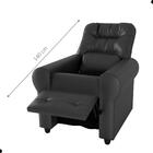 Poltrona Para Descanso Reclinável Lima Sintetico Preto