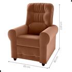 Poltrona Para Descanso Reclinável Lima Veludo Cobre