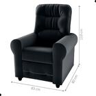 Poltrona Para Descanso Reclinável Lima Veludo Preto