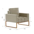 Poltrona Para Escritório E Recepção Corino Atena Bege