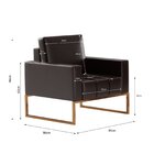 Poltrona Para Escritório E Recepção Corino Atena Marrom