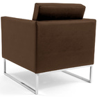 Poltrona Para Escritório Maia Base Alumínio Corano Chocolate