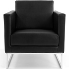 Poltrona Para Escritório Maia Base Alumínio Corano Preto - Ne