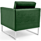 Poltrona Para Escritório Maia Base Alumínio Corano Verde Oliv