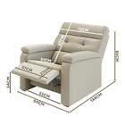 Poltrona Para Extensão De Cílios Off White Veludo Maximus Sho