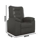 Poltrona Para Extensão De Cílios Reclinável Corino Cinza Otte