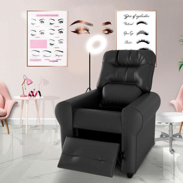 Poltrona Para Extensão De Cílios Reclinável Corino Preto Cube