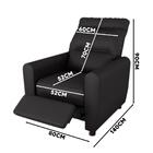 Poltrona Para Extensão De Cílios Reclinável Corino Preto Peac
