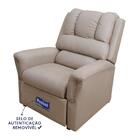 Poltrona Para Extensão De Cílios Reclinável Suede Bege Claro