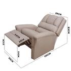 Poltrona Para Extensão De Cílios Reclinável Suede Bege Claro