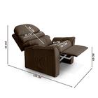 Poltrona Para Extensão De Cílios Reclinável Suede Marrom Cher