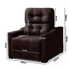 Poltrona Para Extensão De Cílios Reclinável Suede Marrom Escu