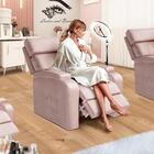 Poltrona Para Extensão De Cílios Reclinável Suede Rose Robert