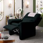 Poltrona Para Extensão De Cílios Suede Preto Porto Shop Jm