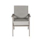 Poltrona para Jardim em Alumínio 86x70cm Com Braço Champagne Manuela Aquaplas