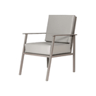 Poltrona para Jardim em Alumínio 86x70cm Com Braço Champagne Manuela Aquaplas