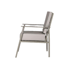 Poltrona para Jardim em Alumínio 86x70cm Com Braço Champagne Manuela Aquaplas