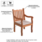 Poltrona Para Jardim Em Madeira Maciça Com Estofado Robust Cu