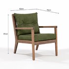 Poltrona Para Jardim Em Madeira Maciça Riade Stain Castanho/v