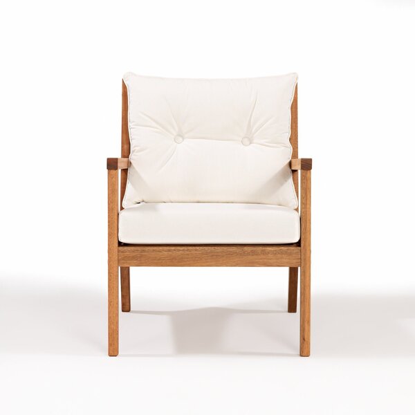 Poltrona Para Jardim Em Madeira Maciça Riade Stain Jatobá/cru