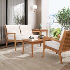 Poltrona Para Jardim Em Madeira Maciça Riade Stain Jatobá/cru