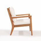 Poltrona Para Jardim Em Madeira Maciça Riade Stain Jatobá/cru