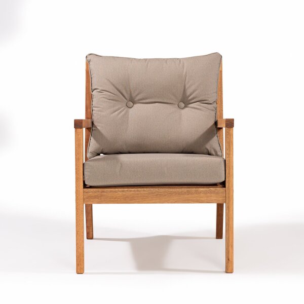 Poltrona Para Jardim Em Madeira Maciça Riade Stain Jatobá/fen