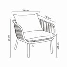 Poltrona Para Jardim Em Polipropileno Seiva Preto / Cinza Mes