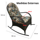 Poltrona Para Jardim Imperatriz De Balanço Com Almofada Nude