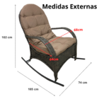 Poltrona Para Jardim Imperatriz De Balanço Com Almofada Nude