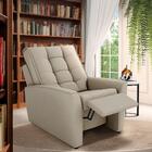 Poltrona Para Leitura Reclinável Bege Suede Kyle Shop Jm
