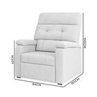 Poltrona Para Leitura Reclinável Branco Corino Kyros Shop Jm