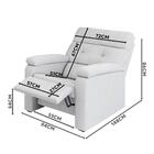 Poltrona Para Leitura Reclinável Branco Corino Kyros Shop Jm