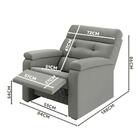 Poltrona Para Leitura Reclinável Camurça Veludo Kyros Shop Jm