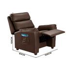 Poltrona Para Leitura Reclinável Corino Marrom Alex Shop Jm