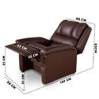 Poltrona Para Leitura Reclinável Corino Marrom Café Sion