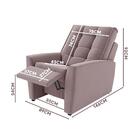 Poltrona Para Leitura Reclinável Rosê Veludo Kyle Shop Jm