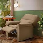 Poltrona Para Leitura Reclinável Sued Bege Newark Shop Jm