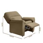 Poltrona Para Leitura Reclinável Sued Bege Newark Shop Jm