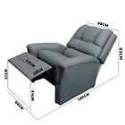 Poltrona Para Leitura Reclinável Sued Cinza Fendi Sion