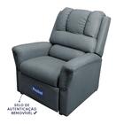 Poltrona Para Leitura Reclinável Sued Cinza Fendi Sion