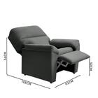 Poltrona Para Leitura Reclinável Sued Cinza Newark Shop Jm