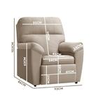 Poltrona Para Leitura Reclinável Sued Palha Newark Shop Jm