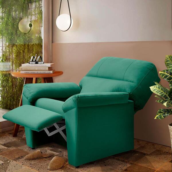 Poltrona Para Leitura Reclinável Sued Verde Água Newark Shop