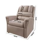 Poltrona Para Leitura Reclinável Suede Bege Claro Sion
